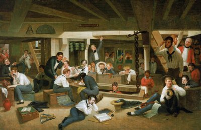 Life at sea, description of leisure moments on board boats by Augustus Earle