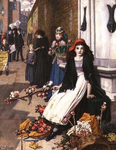 At the corner of a London street by Augustus Edward Mulready