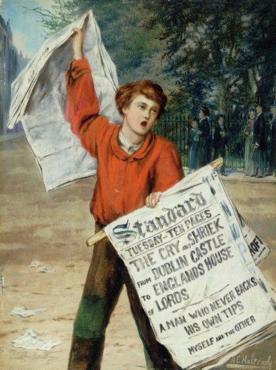 Newsboy by Augustus Edward Mulready