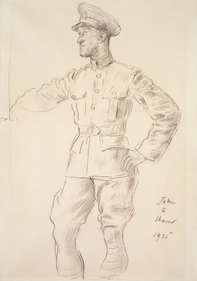 Portrait of Aircraftsman T.E. Shaw (Lawrence of Arabia), 1935 by Augustus John