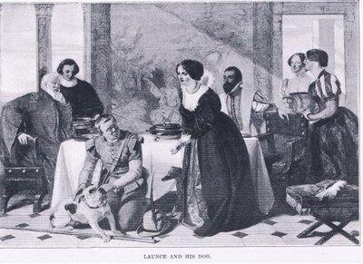 Launce and his dog, from The Magazine of Art 1893, Cassell and Company by Augustus Leopold Egg