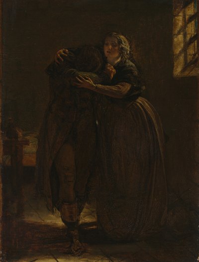 Study for "Come Rest in this Bosom my own Stricken Dear" by Augustus Leopold Egg