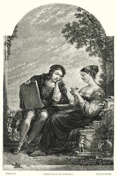 Raffaelle and the Fornarina by Augustus Wall (after) Callcott