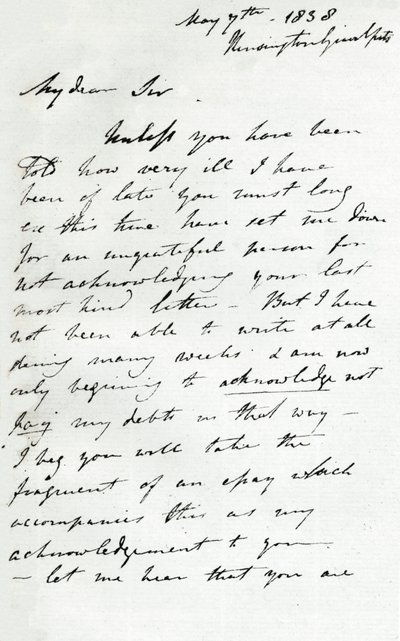 A Letter from Augustus Wall Callcott, 7 May 1838, 1904 by Augustus Wall Callcott
