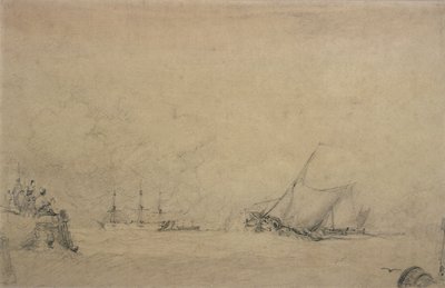 Lugger Making for the Mouth of a Harbour by Augustus Wall Callcott