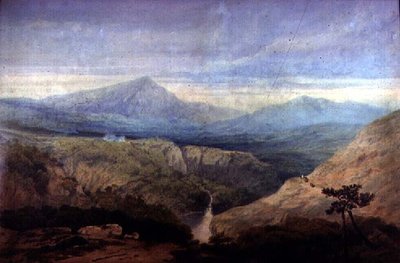 Mawddach River Valley: Cader Idris in the Distance by Augustus Wall Callcott