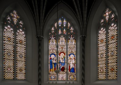 Apse Window with St. John the Baptist, Virgin & Child, and St. John the Evangelist by Augustus Welby Northmore Pugin