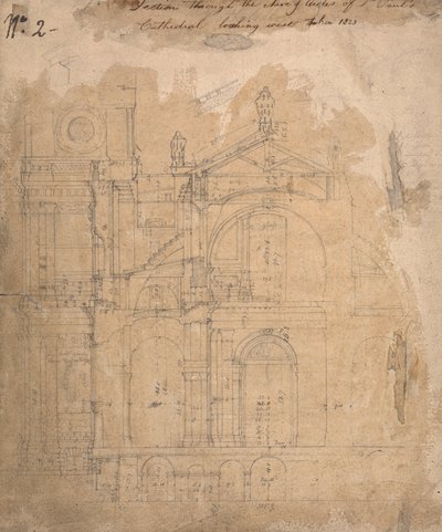 Section through the Nave of Aisles of St. Paul