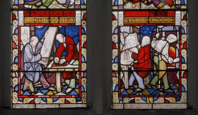 St. Luke Window (detail) by Augustus Welby Northmore Pugin
