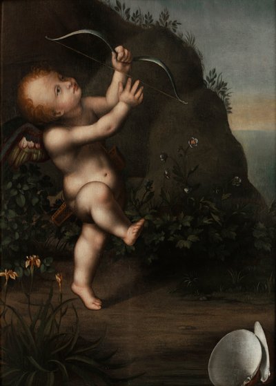 Cupid with a bow, before 1593 by Aurelio Luini