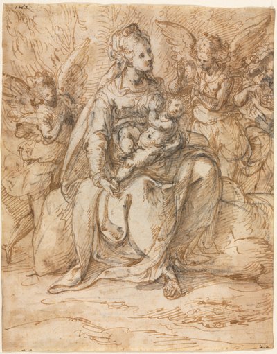 Madonna and Child with Angels, late 1500s by Aurelio Luini