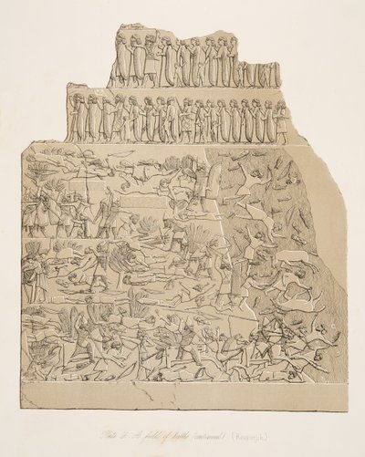 A field of battle, from Monuments of Nineveh by Austen Henry Layard