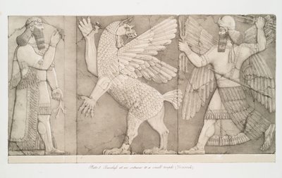Bas-Reliefs at an Entrance to a Small Temple at Nimroud [Calah], 1853 by Austen Henry Layard