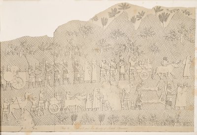 Captives and Spoil from the City of Lachich, illustration from Monuments of Nineveh, 1858 by Austen Henry Layard