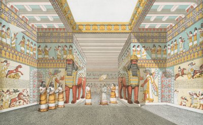 Hall in Assyrian Palace (restored), 1849 by Austen Henry Layard