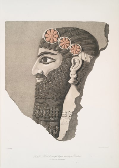 Head of a Winged Figure Wearing a Diadem, 1849 by Austen Henry Layard
