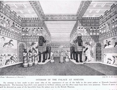 Interior of the Palace of Nineveh, Illustration from 
