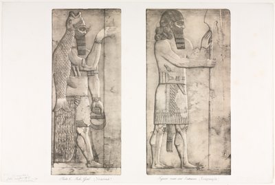 Monuments of Ninevah: Plate 6, Fish-god Nimroud, Figure near an Entrance Kouyunjik by Austen Henry Layard