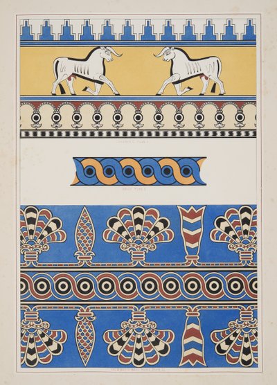 Painted Ornaments from Nimroud, from Monuments of Nineveh by Austen Henry Layard