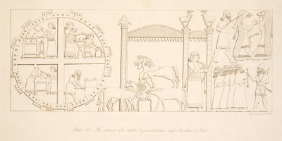 The interior of a Castle and Pavilion or Tent, from Monuments of Nineveh by Austen Henry Layard