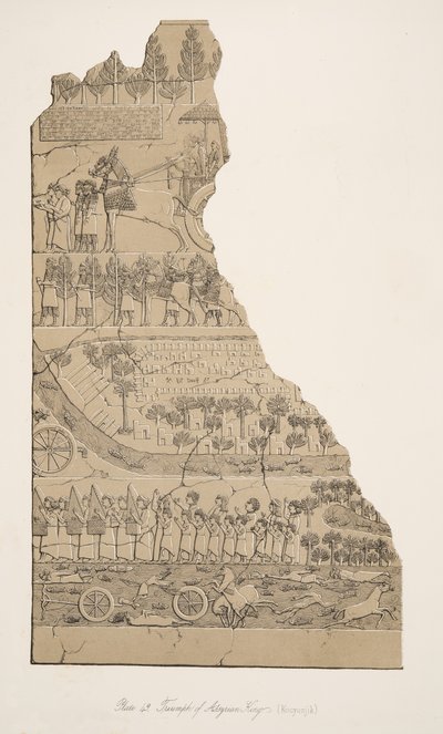 Triumph of Assyrian Kings, from Monuments of Nineveh by Austen Henry Layard