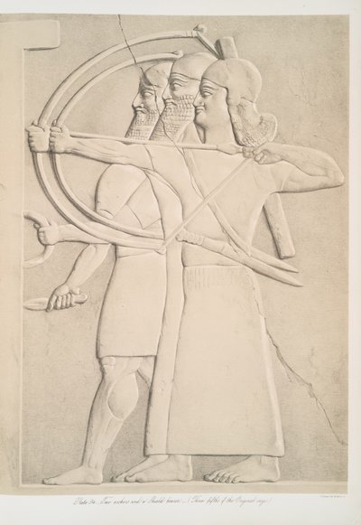 Two Archers and a Shield Bearer, 1849 by Austen Henry Layard