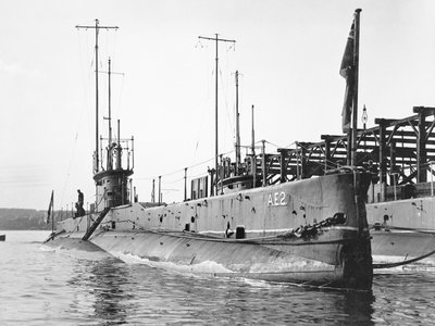 Australian Navy submarines AE1 and AE2, c.1914 by Australian Photographer