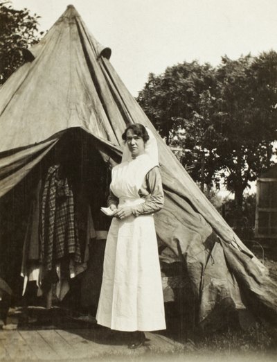 Sister Ada Smith of the 2nd Australian Casualty Clearing Station near Steenwerck, Trois Arbres, France, 1916 by Australian Photographer