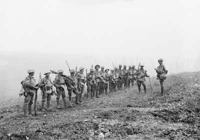 Warfusee-Abancourt, France: Lieutenant Rupert Frederick Arding Downes addressing his Platoon from B Company, 29th Battalion, during a rest near the villages of Warfusee and Lamotte by Australian Photographer