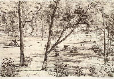 Free Selectors Hut, from The History of Australasia by David Blair, 1879 by Australian School