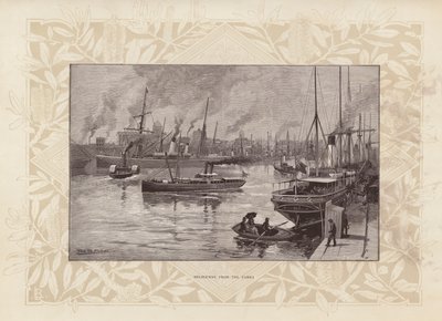 Melbourne from the Yarra by Australian School