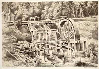 Quartz crushing mill, from The History of Australasia by David Blair, 1879 by Australian School