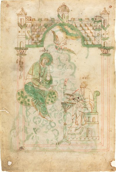 Saint John Dictating to the Venerable Bede by Austrian 12th Century