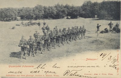 Hungarian Infantry Being Given the Order to Fire by Austrian Photographer