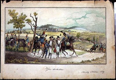 A Procession of Hapsburg Soldiers in a Landscape by Austrian School