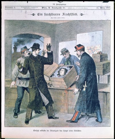 A Terrible Cargo, front page of the Illustrierte Zeitung, March 1897 by Austrian School
