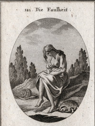 Allegory of Laziness. She