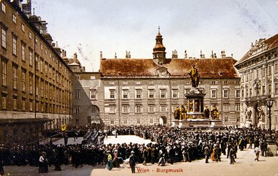 Band Playing in the Courtyard of the Imperial Castle in Vienna, c.1905 by Austrian School