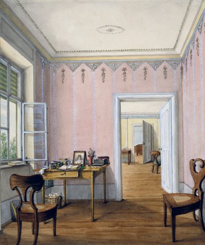 Biedermeier style interior, circa 1840, Austria by Austrian School