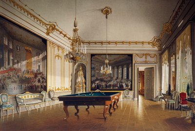 Billiard room in the Imperial Apartments, Schoenbrunn Palace (UNESCO World Heritage List) by Austrian School