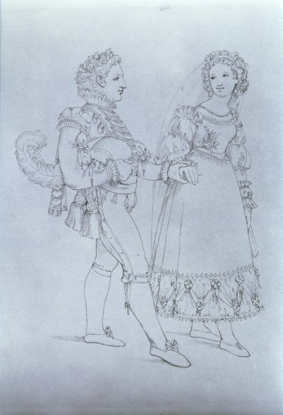 Costume designs for Figaro and Susanna from the opera 
