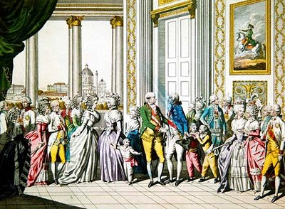 Emperor Leopold II and His Family Welcoming Ferdinand I, King of Naples and Sicily and His Family in Vienna by Austrian School
