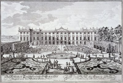 Garden front of the Palace of the Prince of Trauthson, Vienna c.1719 by Austrian School