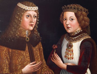 Ladislaus Posthumous King of Bohemia & Magdalena of Valois by Austrian School