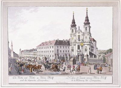 Parish Church and Convent of Mariahilf in Leimggruben by Austrian School