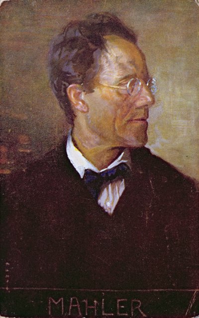 Postcard Depicting a Portrait of Gustav Mahler c.1910 by Austrian School