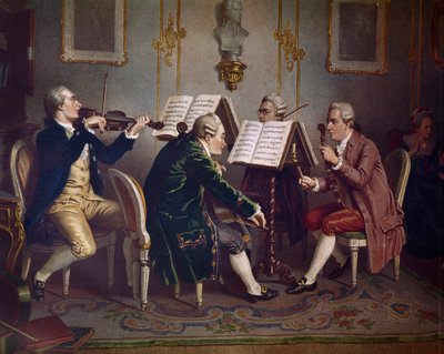 String quartet playing a Mozart