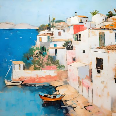 Mediterranean Coastal Village by Avanesova Elena