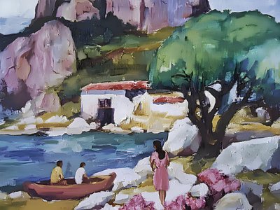 Peaceful Village Bay by Avanesova Elena