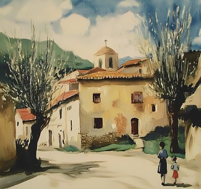 Quiet Village Path by Avanesova Elena